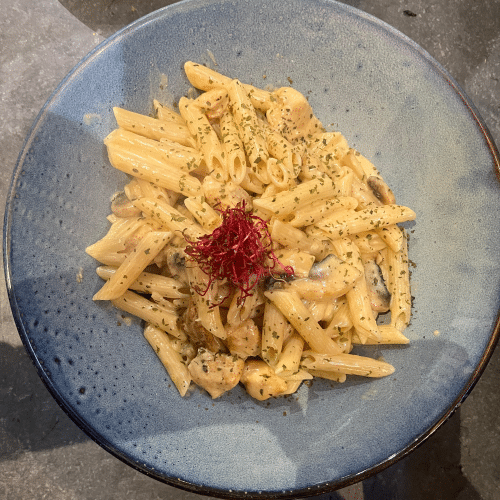 Pasta kip champignons