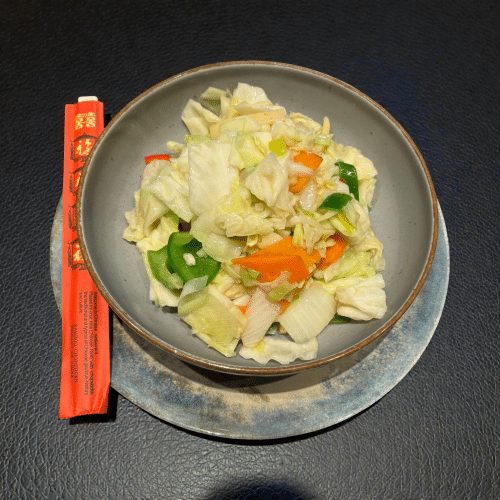 54. gewokte witte kool met diverse groentjes