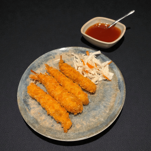 9. scampi tempura (3 stuks)