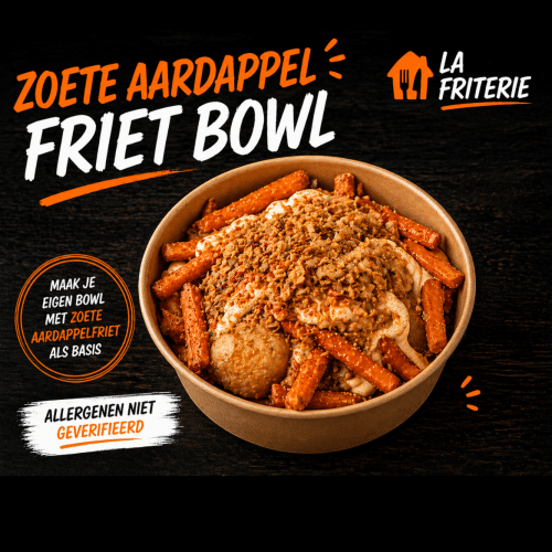 Zoete aardappel friet Bowl