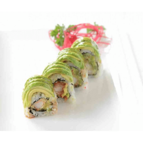 Green dragon rol(avocado tempura garnalen)