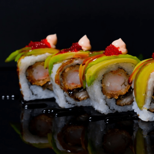 Rainbow dragon roll