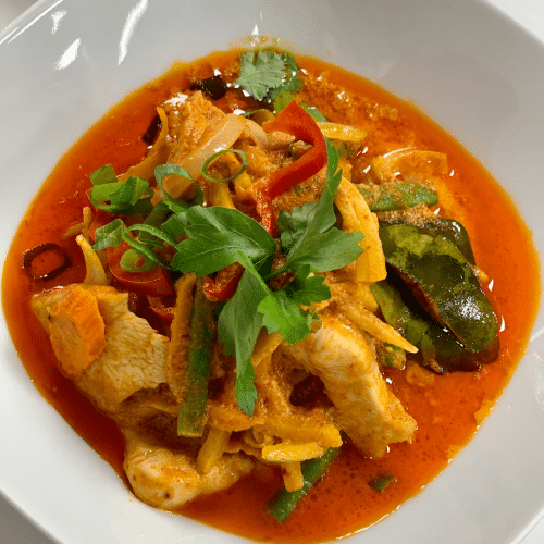 Rode curry groenten rund