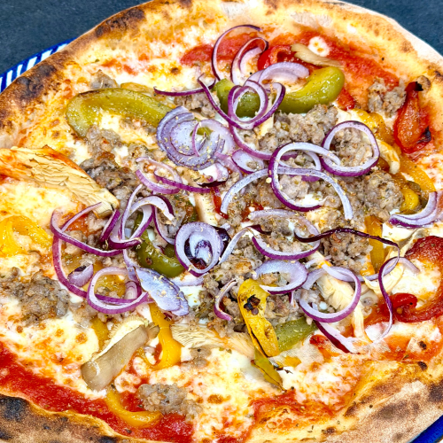 Pizza chair à saucisse italien