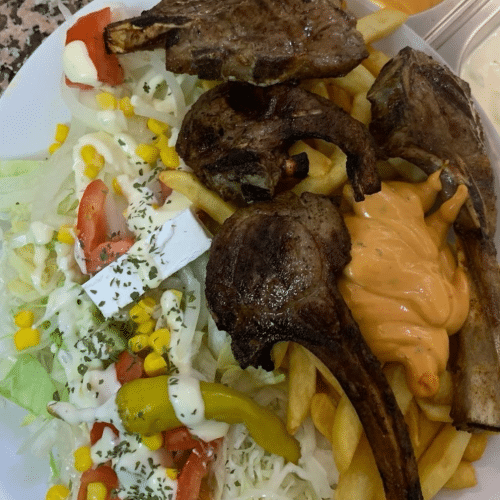 Assiette cote d'agneau (grande)