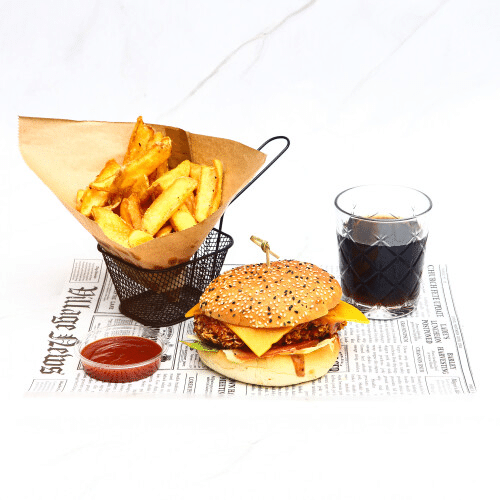 Cheesy Chicken Burger Menu