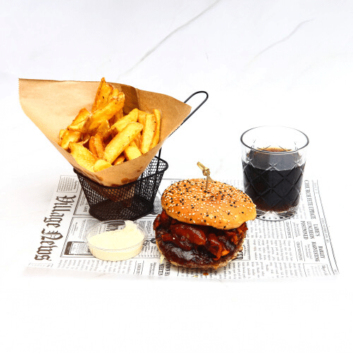 Pulled Chicken Burger Menu