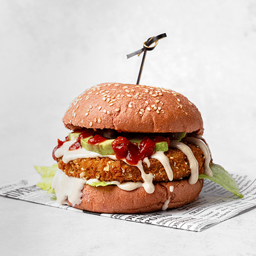 Vegan avocado burger