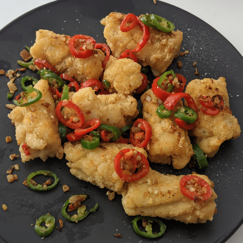 Inktvis met peper en zout