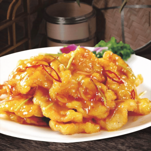 Dubbelgegaarde plakjes varkensvlees