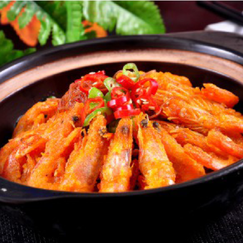 Garnalen rundvlees vermicelli braadpan