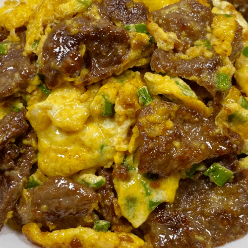 Omelet met rundvlees