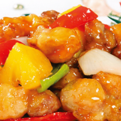 Varkensvlees met zoetzure saus