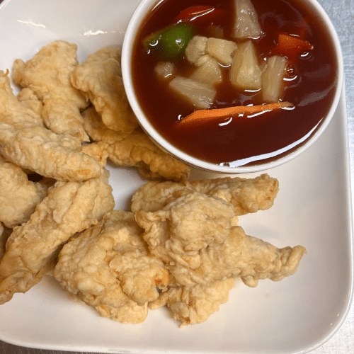 Beignets poulet sauce aigre-douce