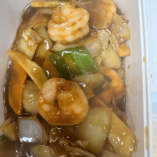 Scampis aux légumes chinois