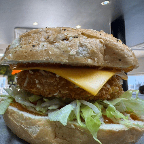 Chicken Bagel burger