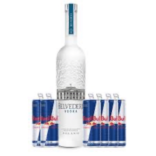 Belvédère vodka  x 6 red bull