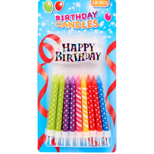Bougies ď anniversaire & birthday candle 18pcs