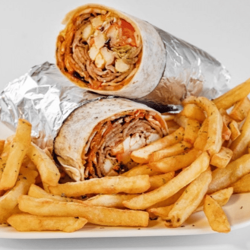 Pitta durum met frietjes