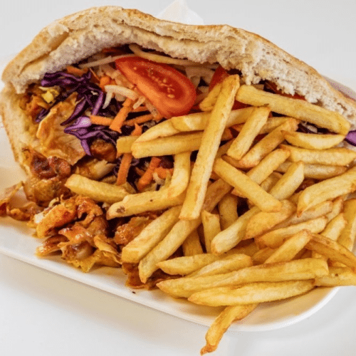 Pitta kip met frietjes groot