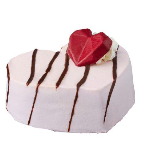 Hartje in aardbei bavarois