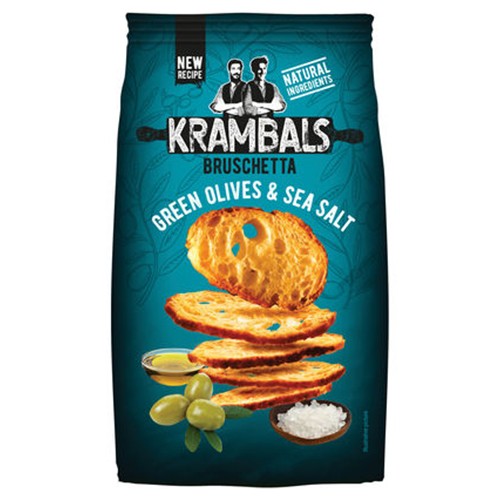 Krambals Bruschetta Green Olives & Sea Salt 70 g