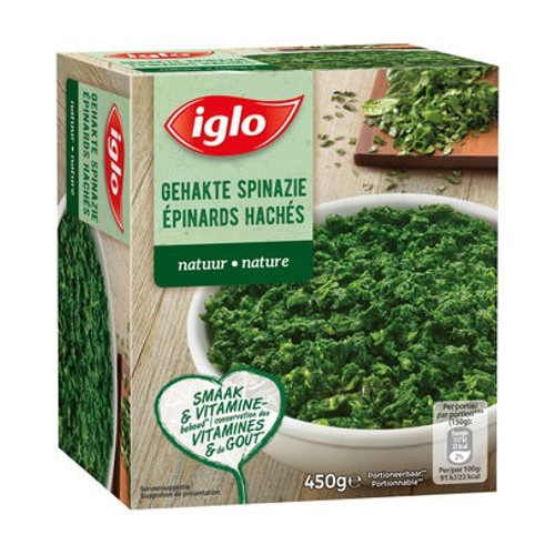 Iglo Finely Chopped Natural Spinach 500 g