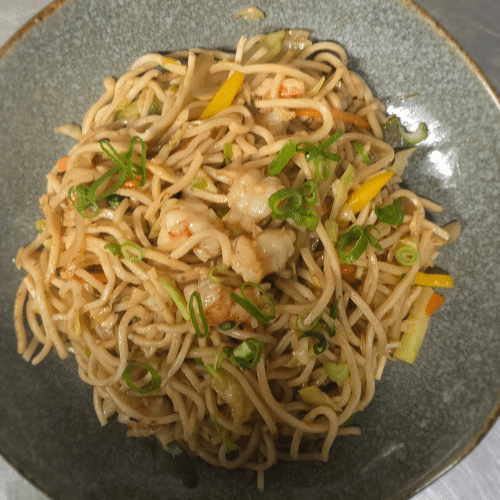 Wok scampi