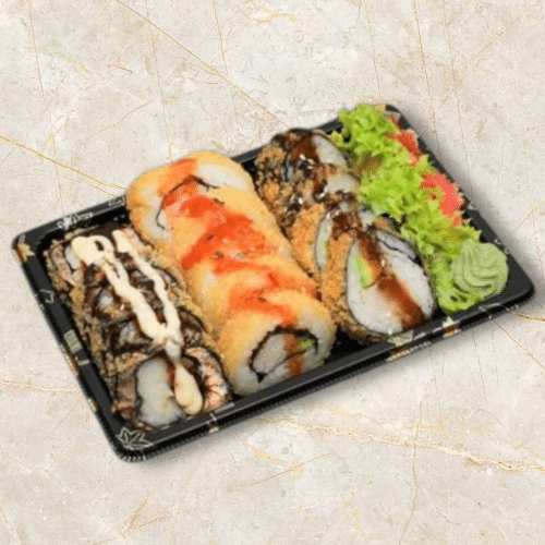 Gebakken sushi combo (12 stuks)