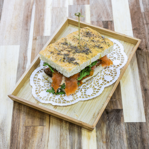 Focaccia brood zalm