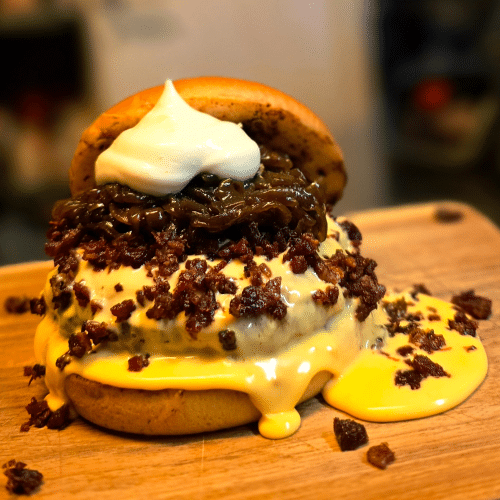 Continental bacon burger