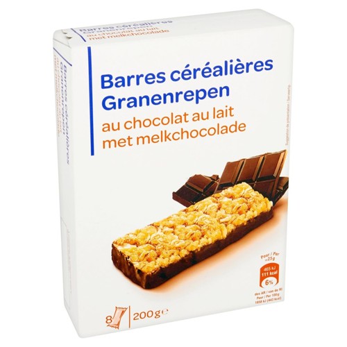Barres Céréalières au Chocolat au Lait 8 x 25 g