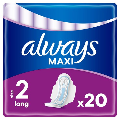 Always Maxi Long (T2) Serviettes Ailettes X20