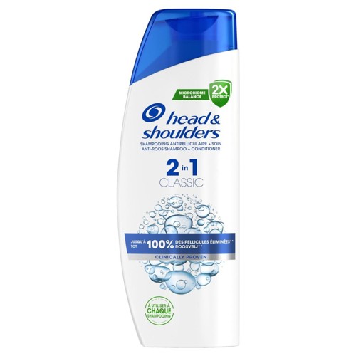 Head & Shoulders Classic 2 en 1 Shampoing Antipelliculaire 300ml Sensation Propre Et Frais