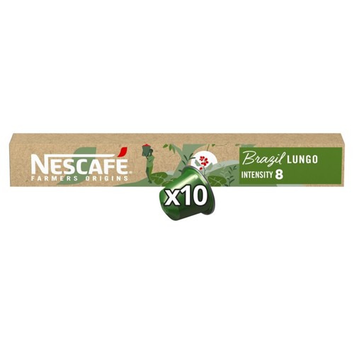 Nescafé Farmers Origins Brazil Lungo Roast Ground Coffee 10 Pièces 44g