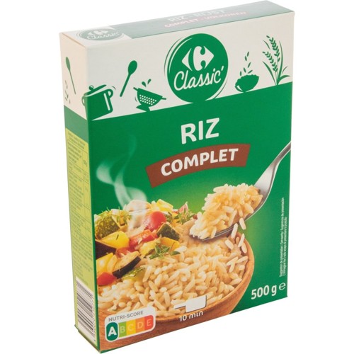 Carrefour Riz Complet Long Grain 500 g