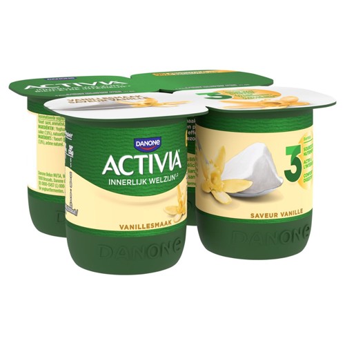 ACTIVIA Yaourt Vanille - Pasteurisé - Probiotiques - 4x125g