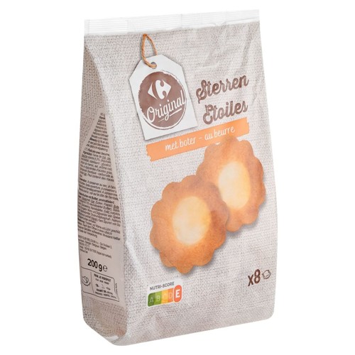 Carrefour Original Etoiles au Beurre 8 Pièces 200 g