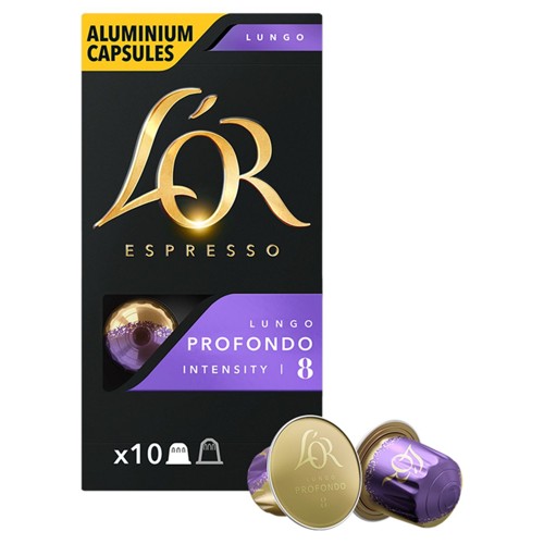 L''OR Café Capsule Lungo Profondo Intensité 8 10 pièces