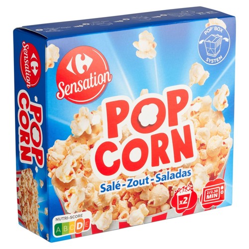 Carrefour Sensation Popcorn Salé 2 x 90 g