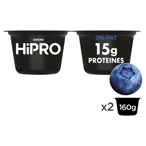 DANONE HIPRO 15g Proteines Pudding - Saveur Myrtille - Pasteurisé - 0% m.g.  200g