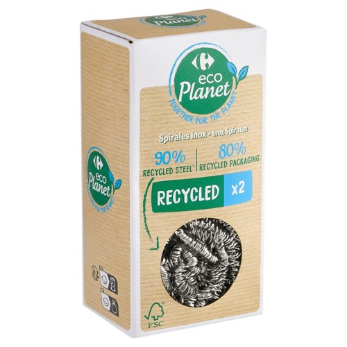 Carrefour Eco Planet Spirales Inox 2 Pièces