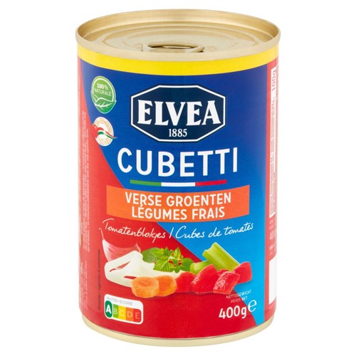 Elvea Cubetti Légumes Frais Cubes de Tomates 400 g