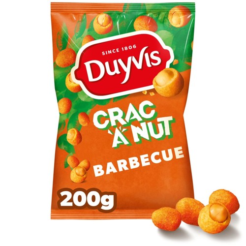 Duyvis Crac A Nut Cacahuètes Barbecue 200 gr