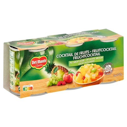 Del Monte Cocktail de Fruits au Sirop Léger 3 x 227 g