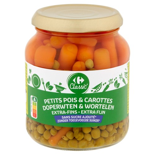 Carrefour Classic'' Petits Pois & Carottes Extra-Fins 340 g