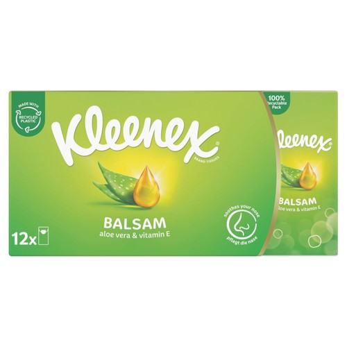 Kleenex Balsam Mouchoirs 4-Épaisseurs 12 Pièces