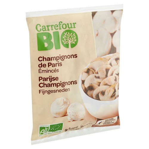 Carrefour Bio Champignons de Paris Émincés 600 g