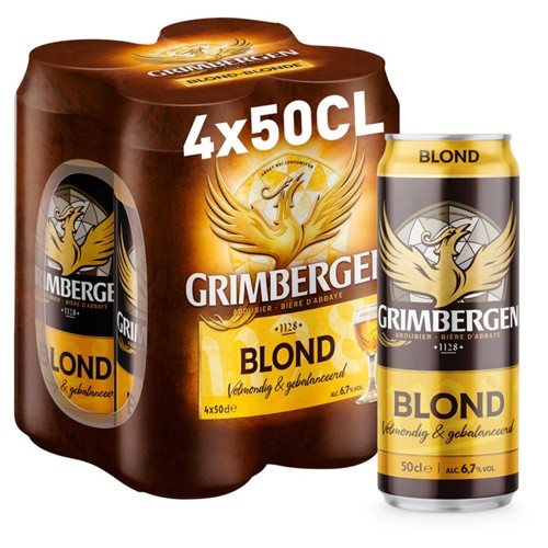Grimbergen Bière d''abbeye Blonde 6.7% ALC 50cl Canette