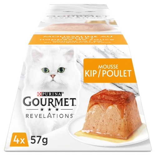 Gourmet Revelations Aliment Chat Mousse Poulet 4x57g